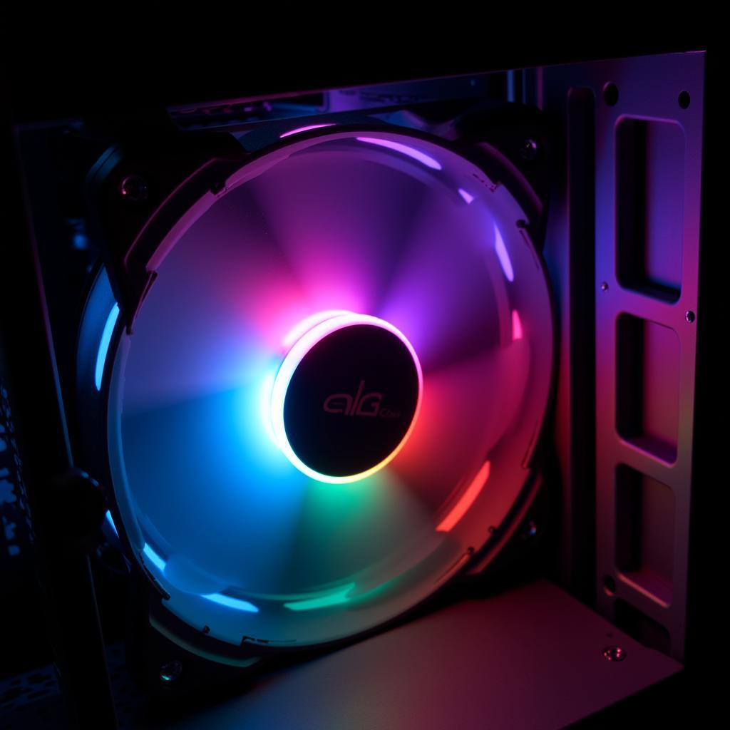 Aigo case fan with customizable RGB lighting.