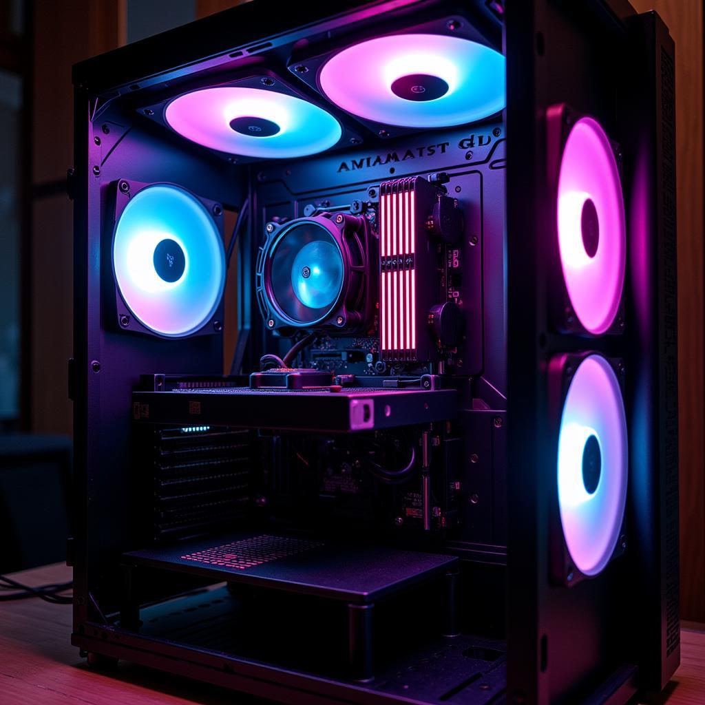 Aigo RGB Fans Installed in a PC Case