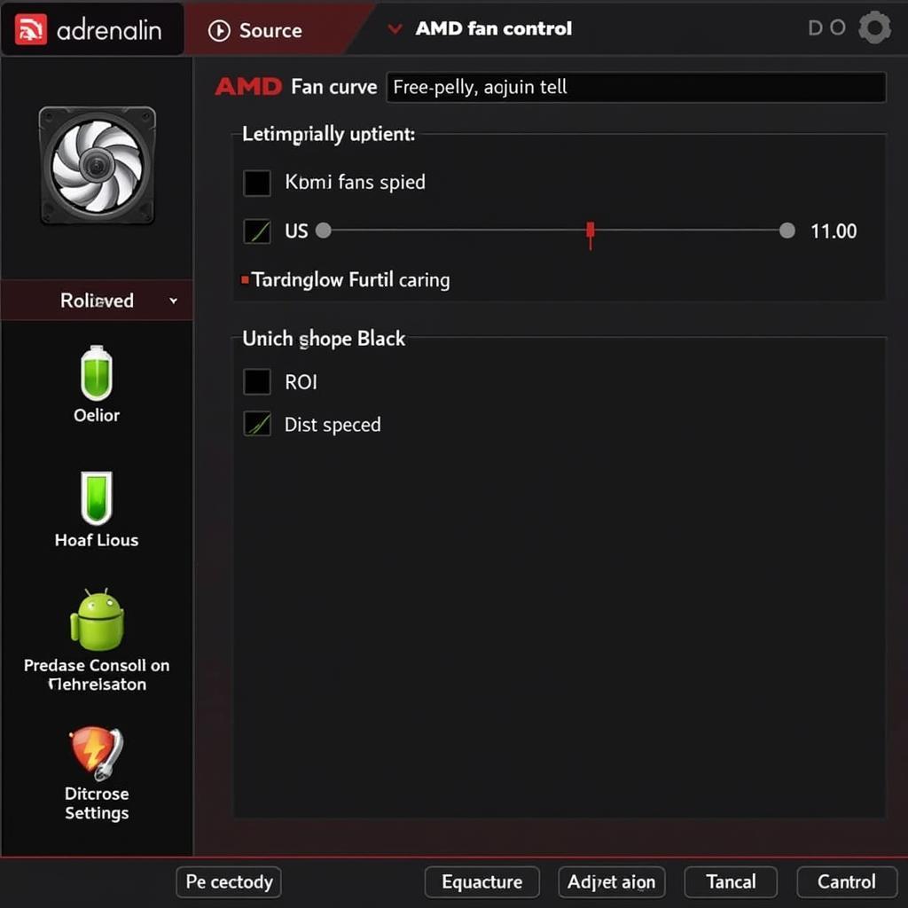 AMD Adrenalin Fan Control Interface