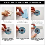 Step-by-step guide on applying fan stickers.