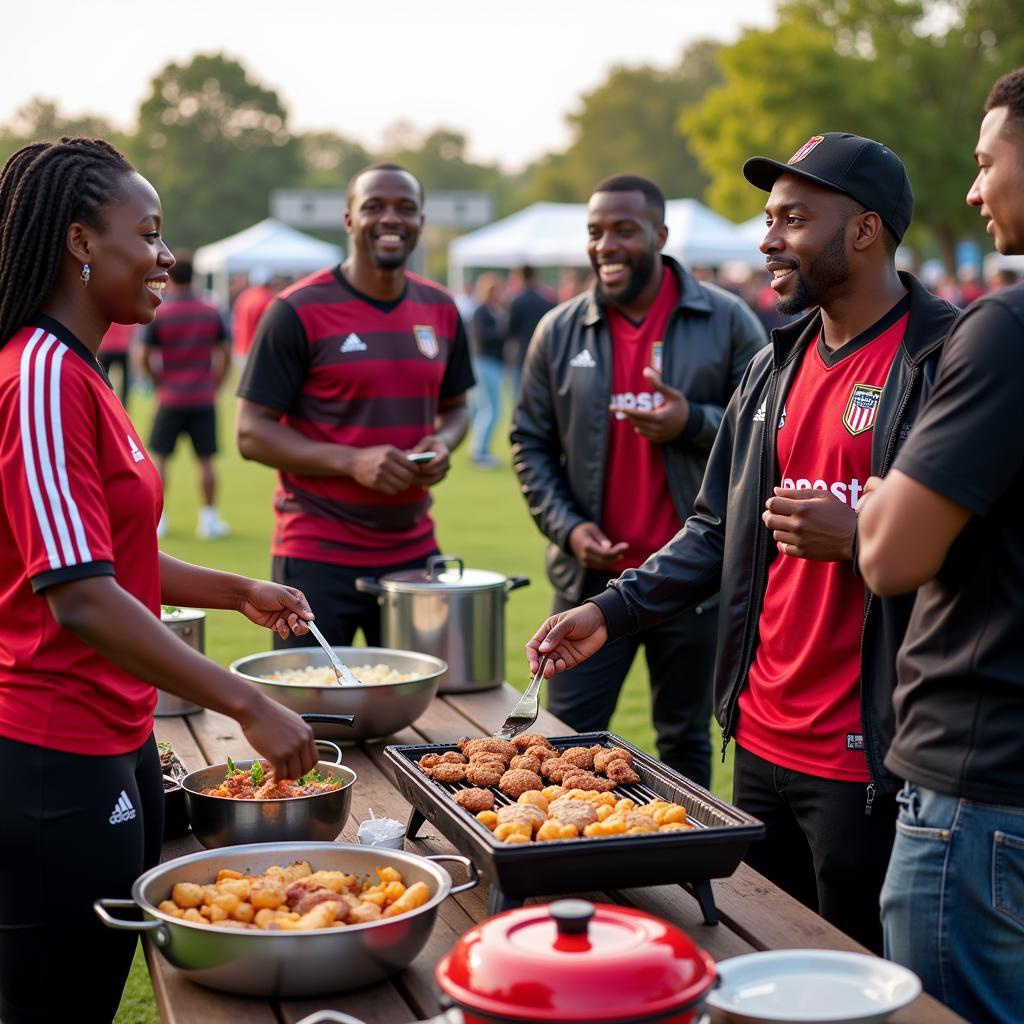 Atlanta United Black Fans Tailgating Before a Match