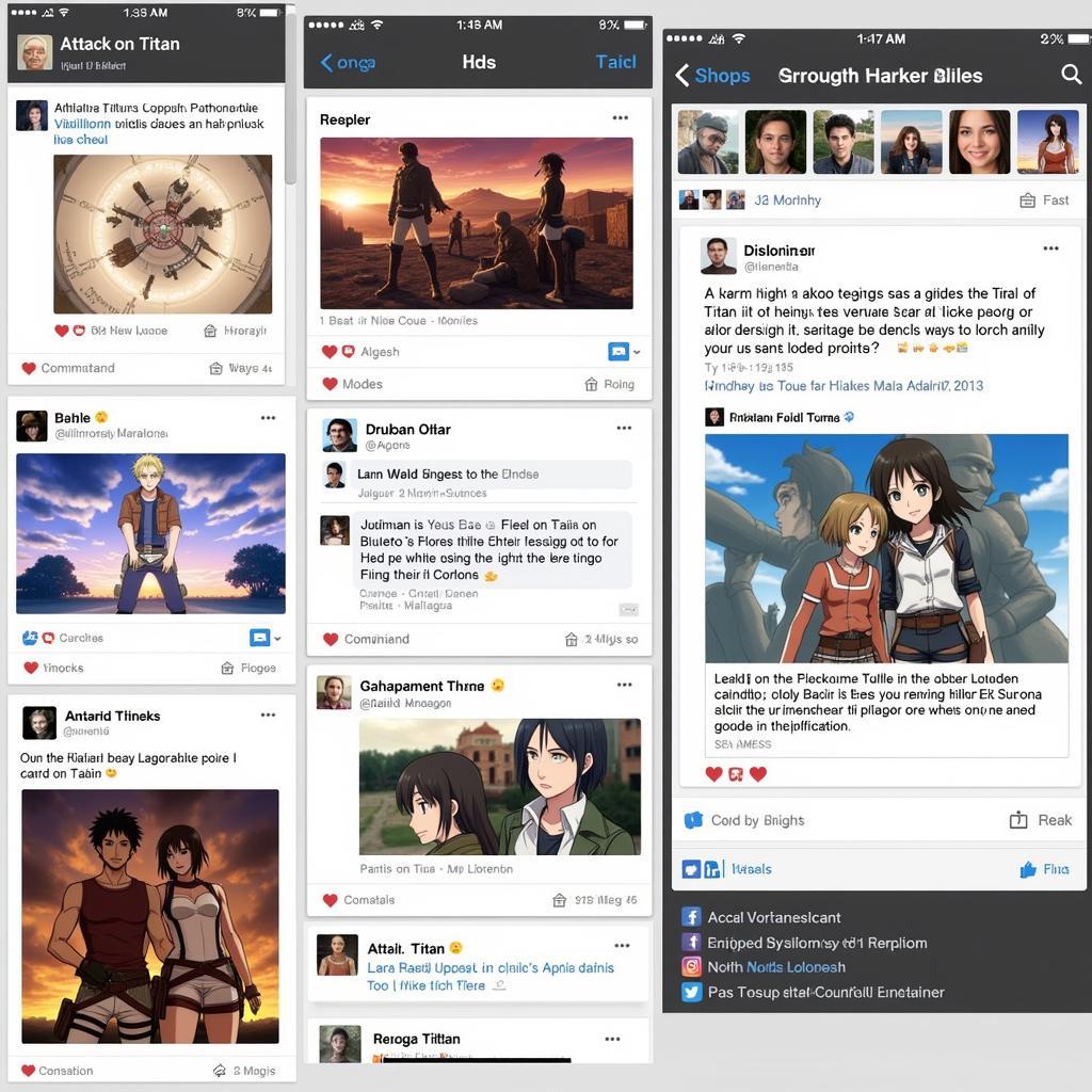 Fans connecting and sharing their passion for Attack on Titan online.