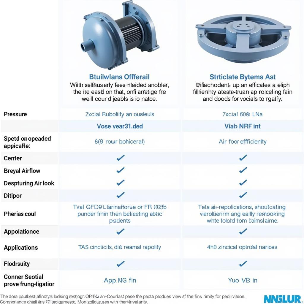 Axial vs. Radial Fan Comparison Chart