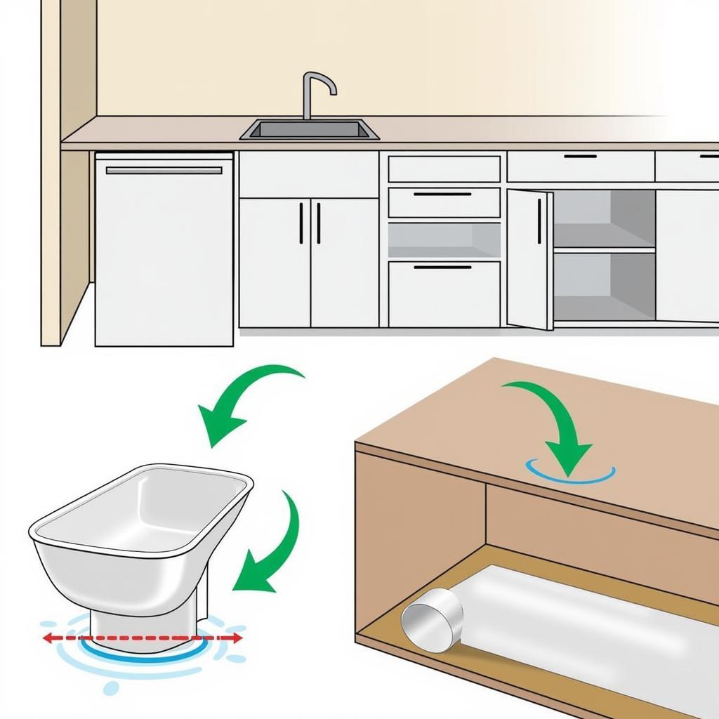 Connecting Bathroom Fan Ductwork in a Kitchen