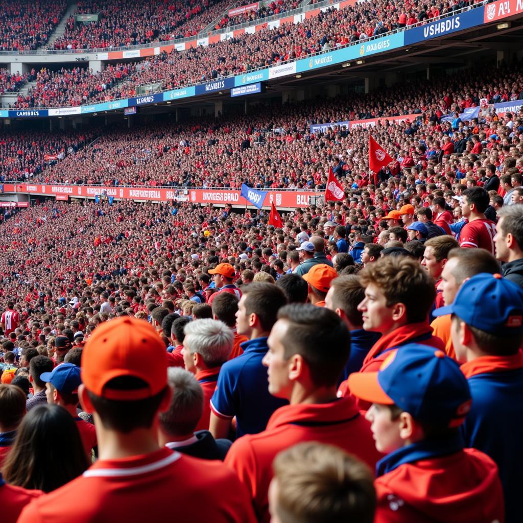 Fans show their support by wearing team merchandise