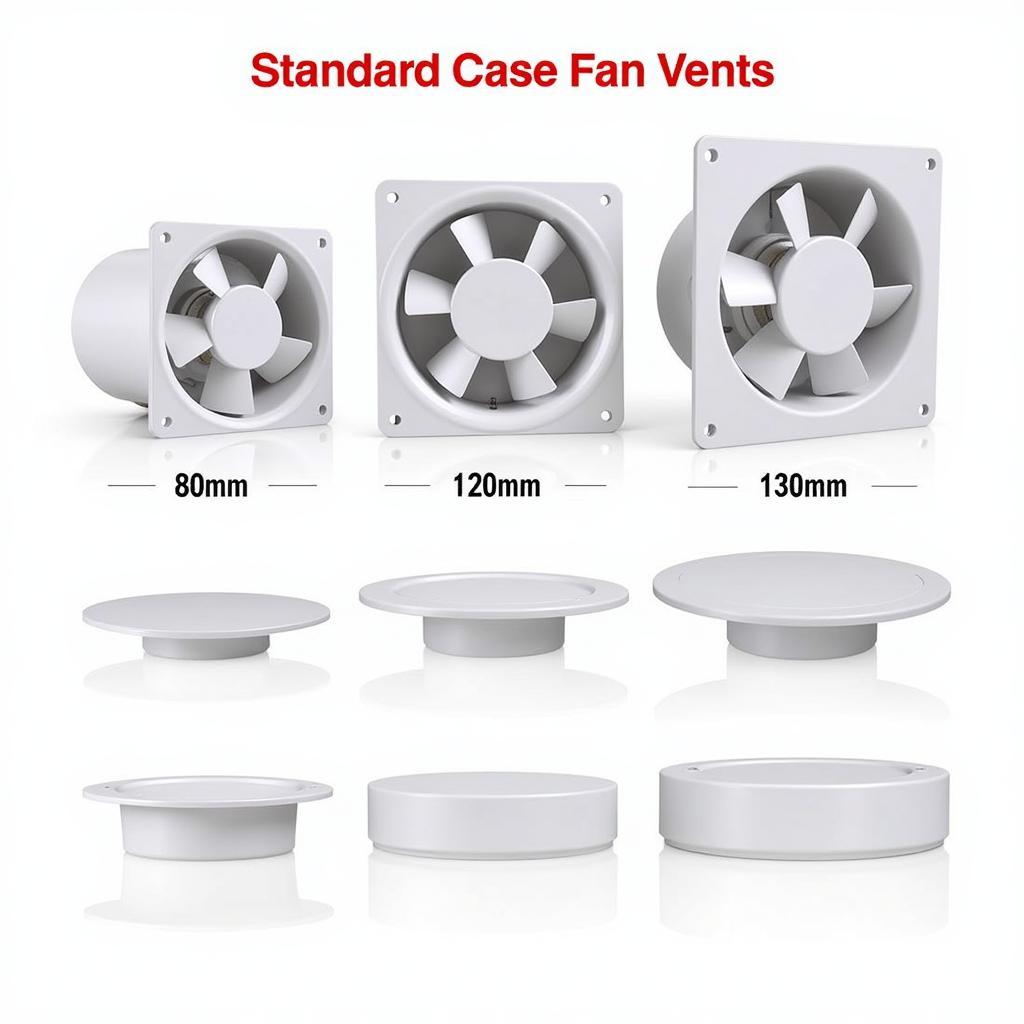 Different Case Fan Vent Sizes