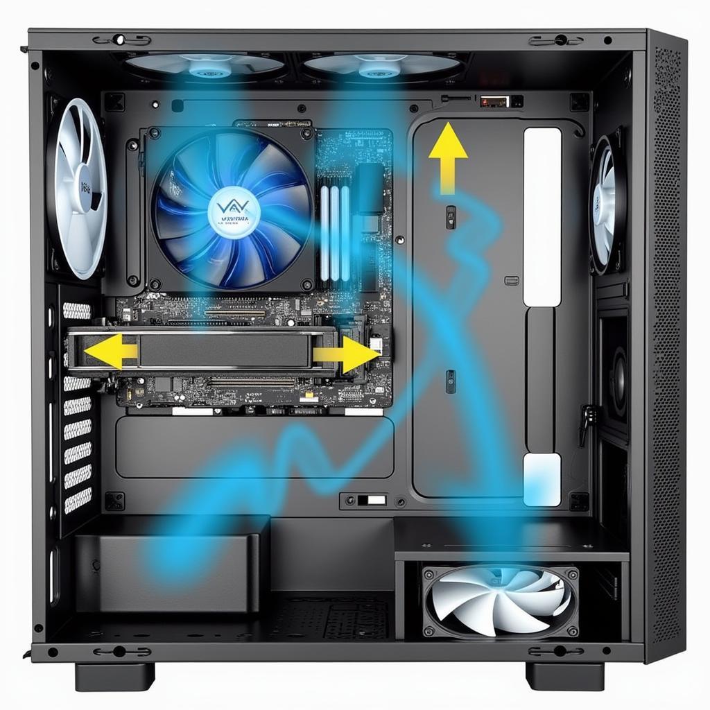 Case Vitra Victoria V4 Full Fan Airflow Diagram