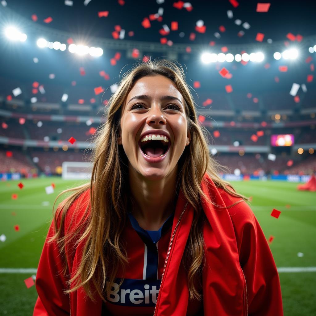 Champions League Final Fan Girl Celebrating