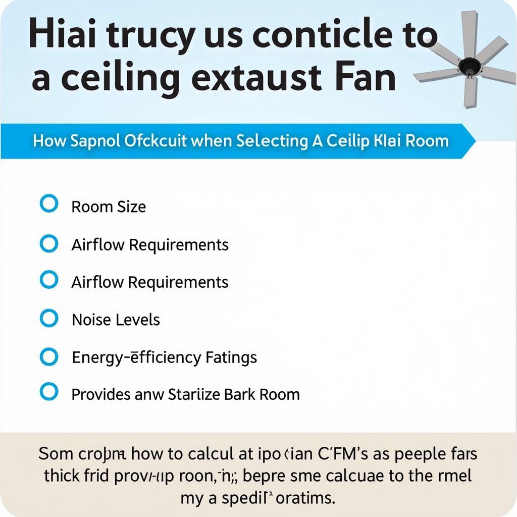 Factors to Consider When Choosing a Ceiling Exhaust Fan