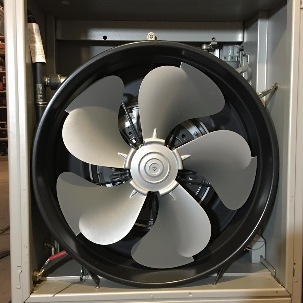 Combustion fan inside a furnace