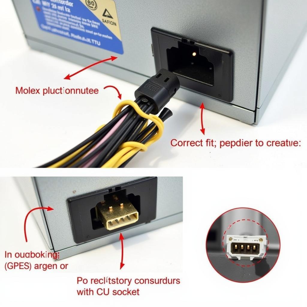 Connecting the Molex connector to the power supply