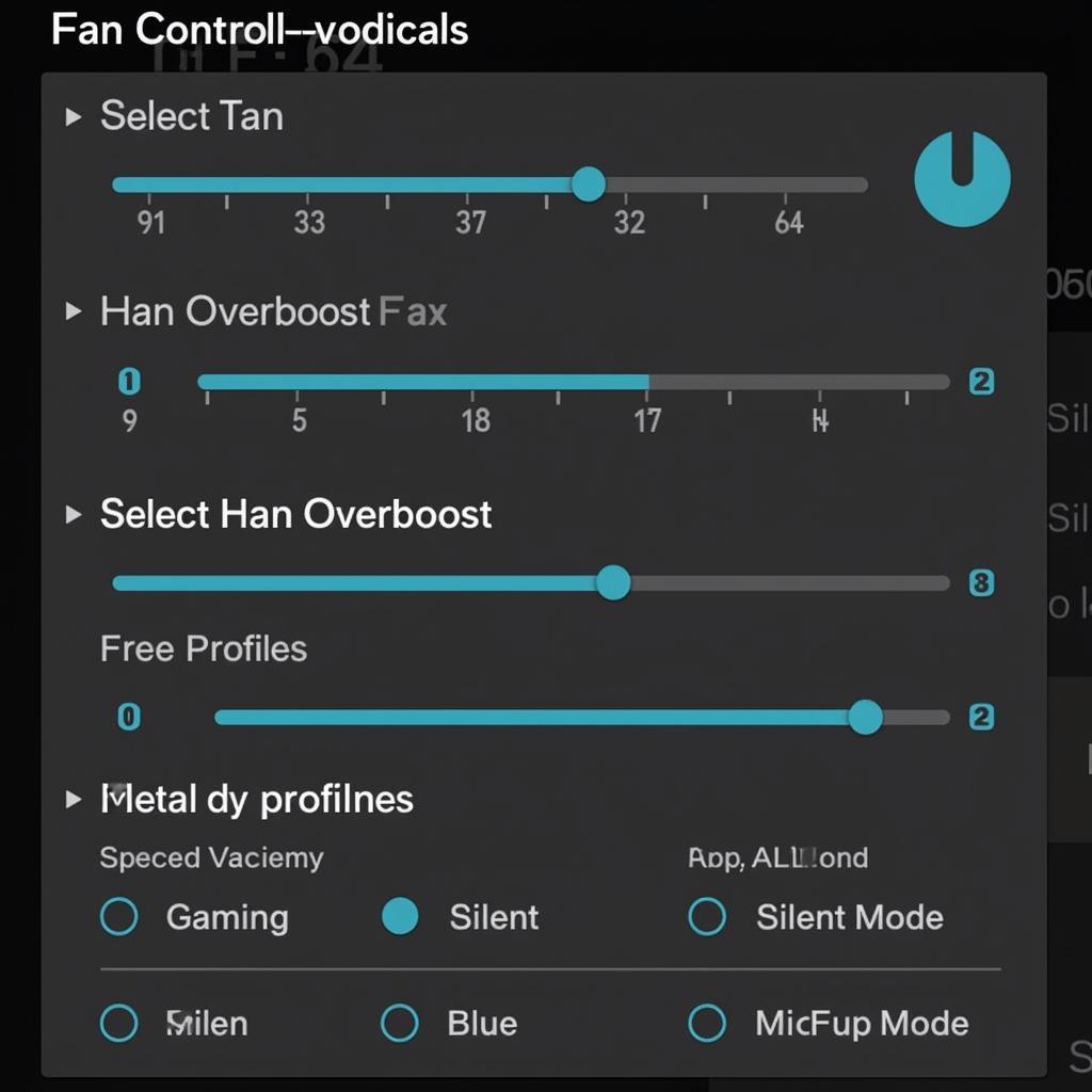 Controlling Fan Overboost: A screenshot of a laptop's fan control software, showing the options for adjusting fan speed and activating fan overboost.