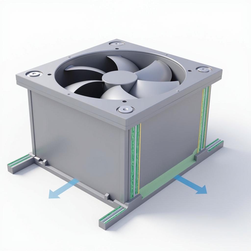 Coolant Channel Design in a Fan Mold