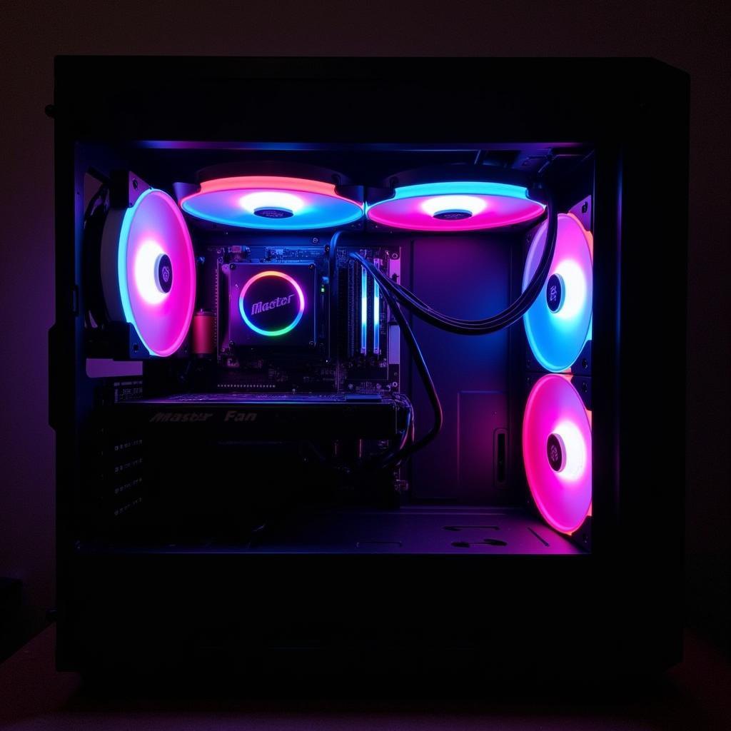 Cooler Master MasterFan MF120R ARGB Fan Installed in PC Case