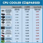 CPU Cooler Weight Comparison Chart