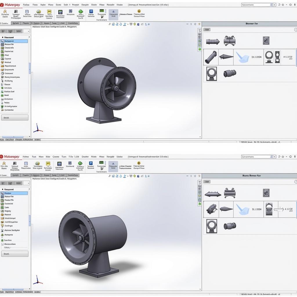 Creating and Modifying Blower Fan 3D Models in CAD Software