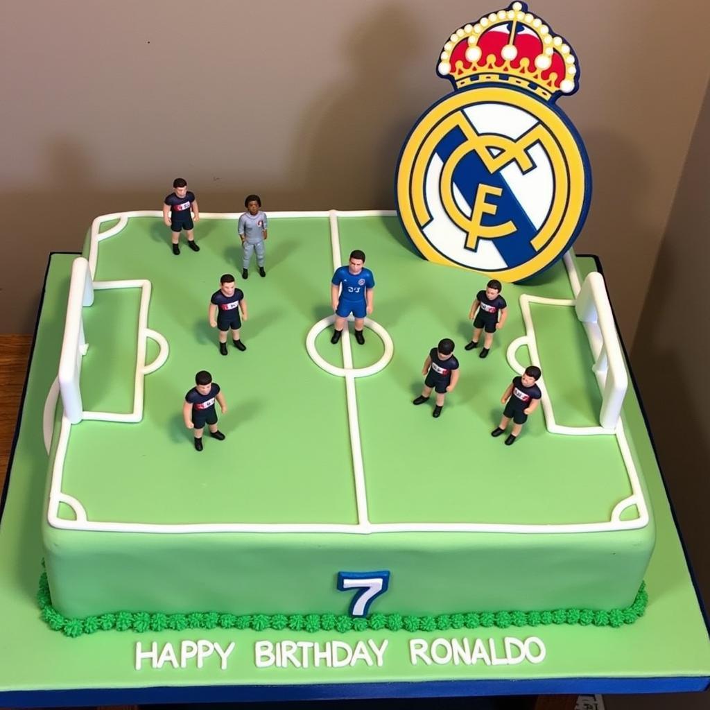 Cristiano Ronaldo birthday cake with Real Madrid theme