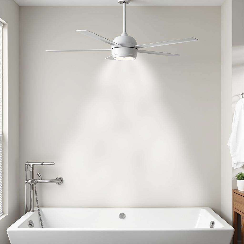 Damp Rated Ceiling Fan in Bathroom