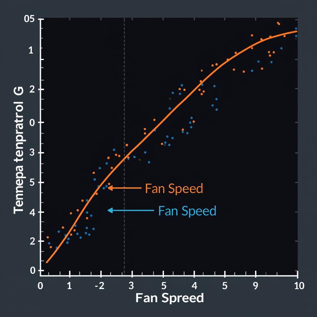 Graph Showing Temperature and Fan Speed Correlation