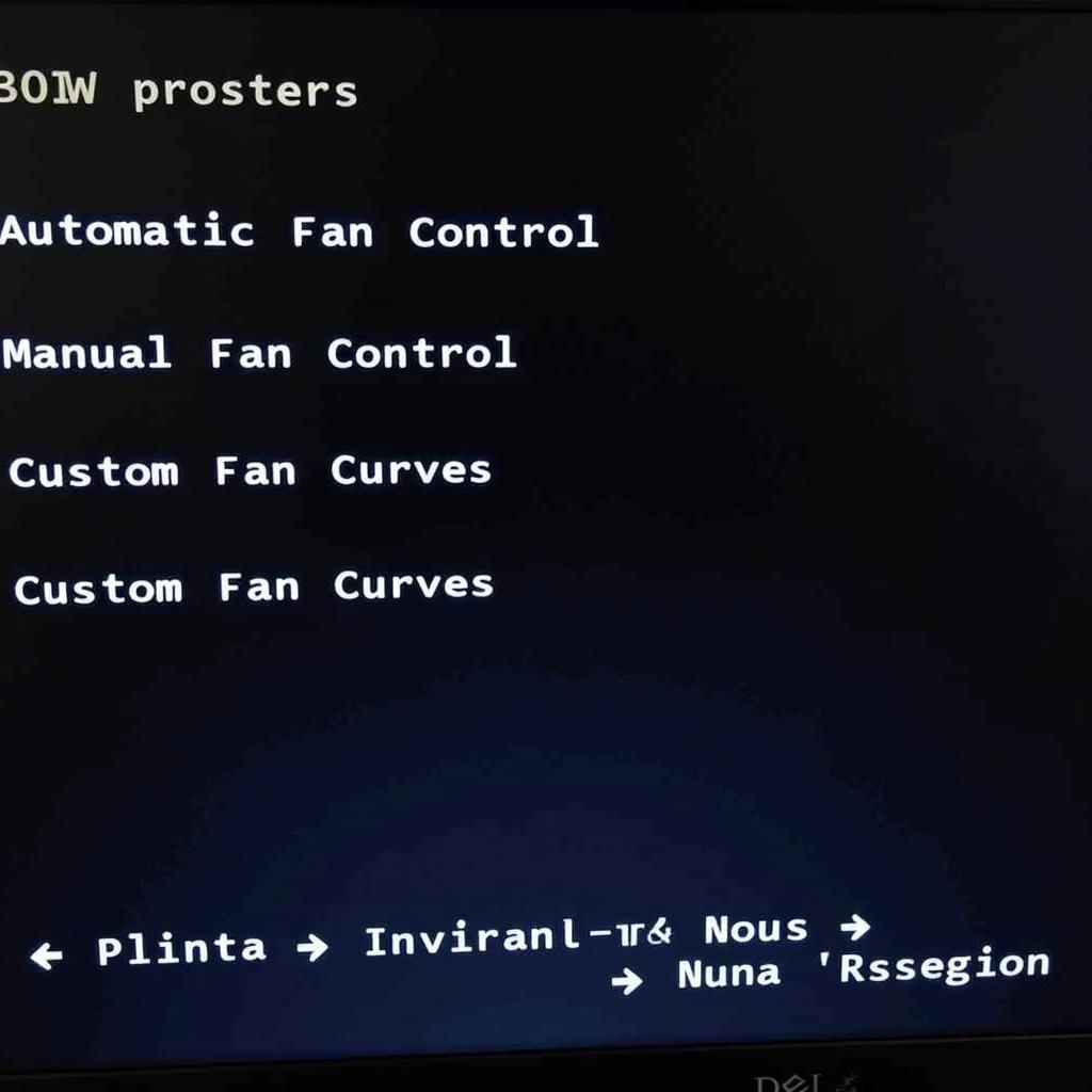 Dell BIOS Fan Control Interface