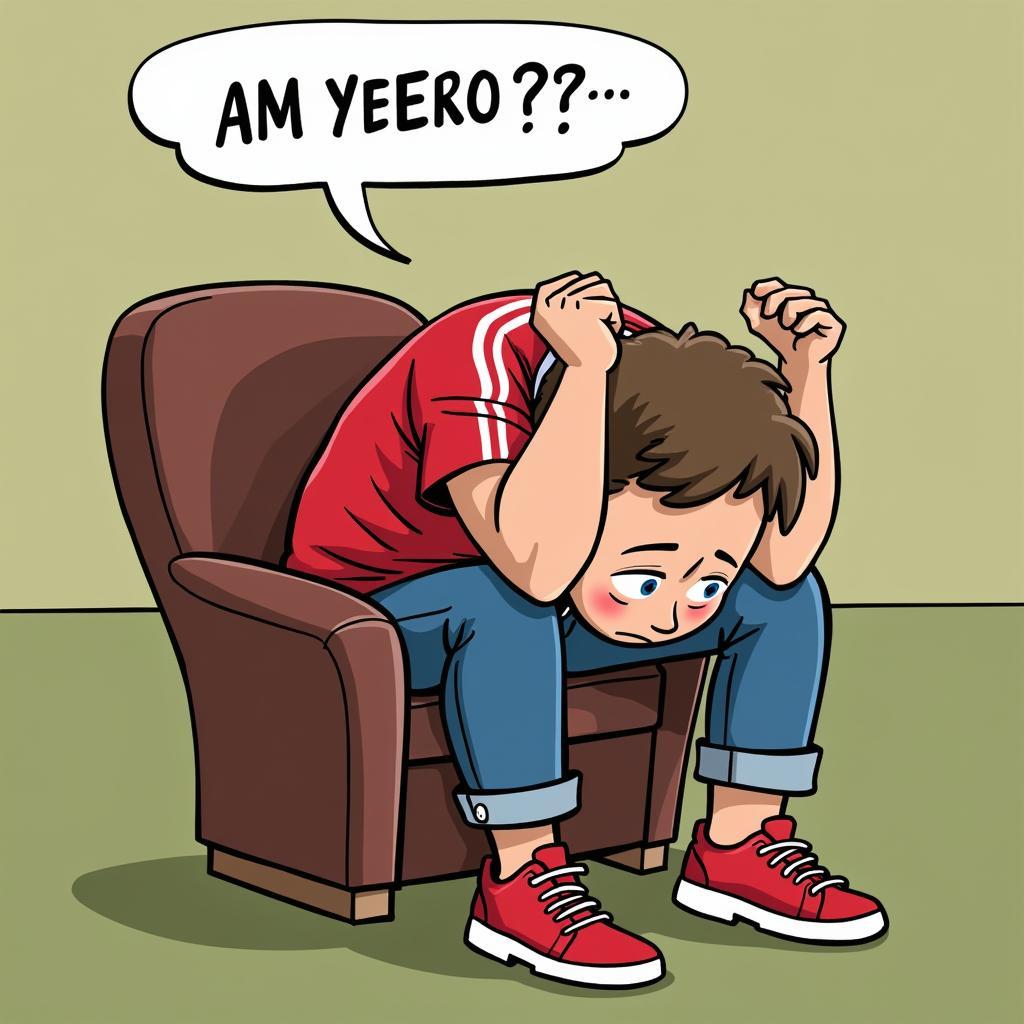 Disappointed Sports Fan Cartoon