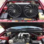 Dual Flex-a-lite Fans on a 240SX Radiator