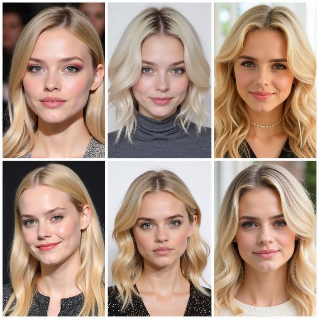 Elle Fanning's various blonde hairstyles through the years