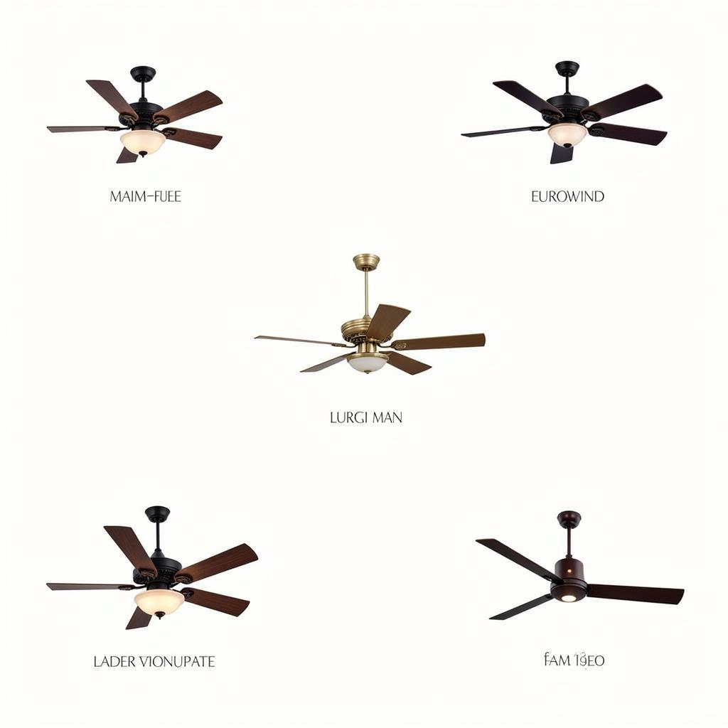 Different Styles of Eurowind Ceiling Fans