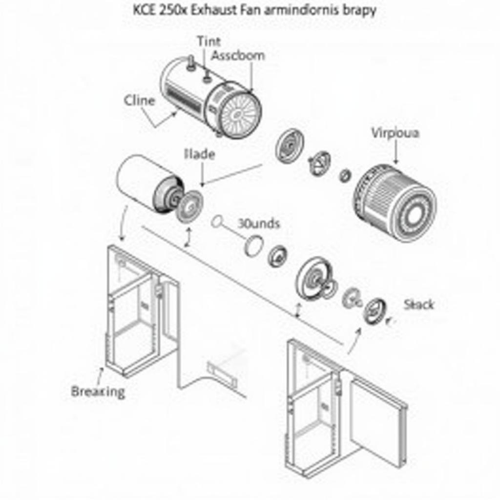 Exhaustf Fan KCE 250x Components Diagram