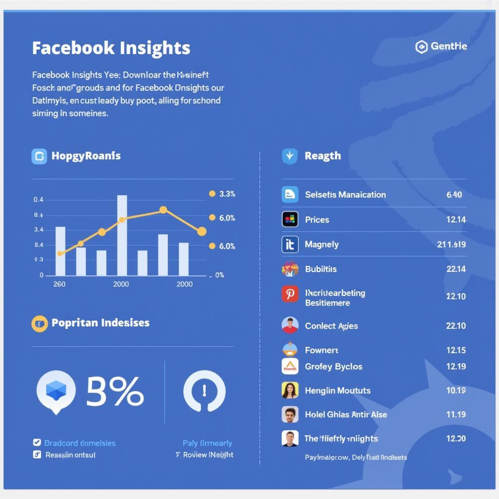 Example of a Facebook Insights dashboard showing key metrics