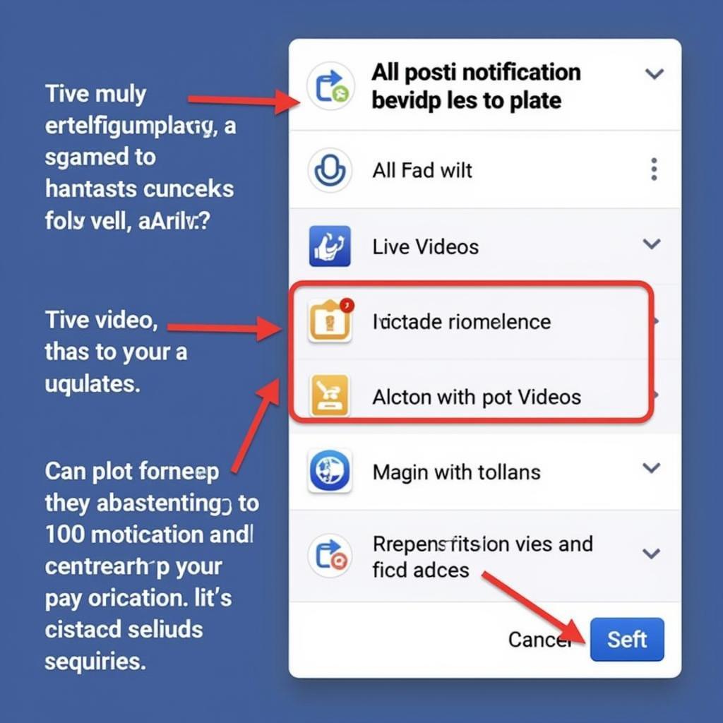 Facebook Page Notification Settings