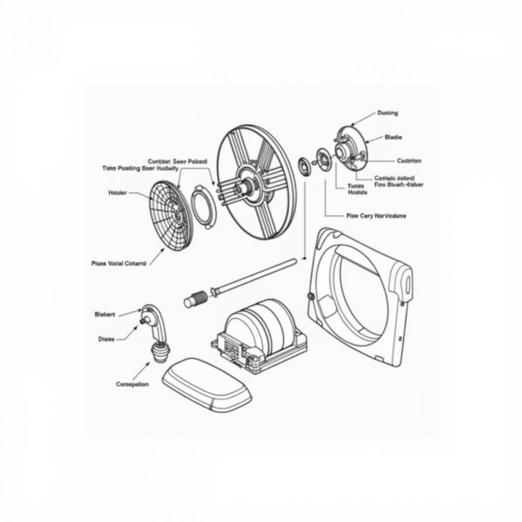 Detailed Diagram of Fan A90L-0001-0537 R Components