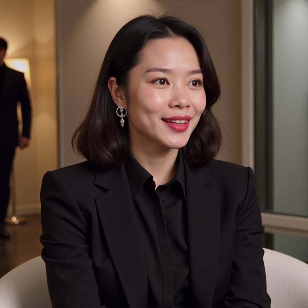 Fan Bing Bing Giving an Interview at Cannes 2018