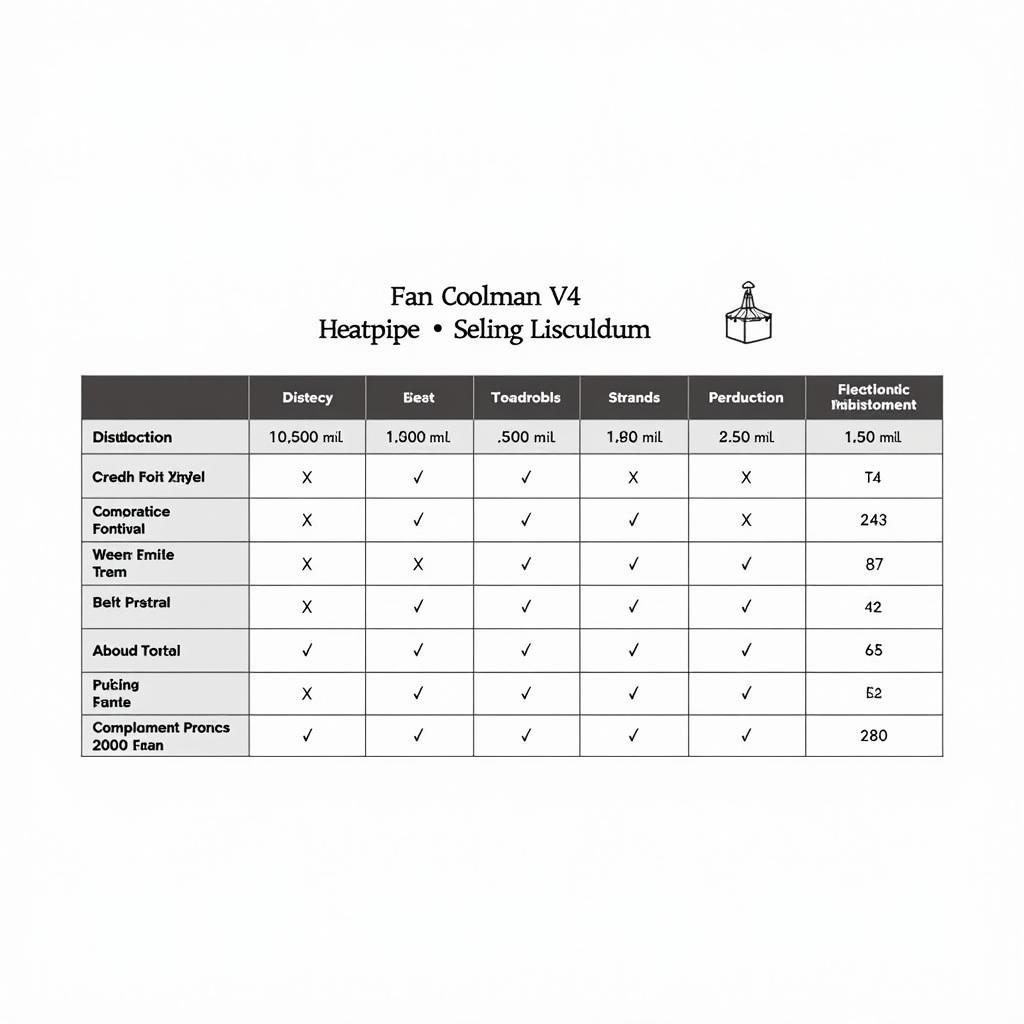 Fan Coolman V4 Heatpipe Performance Comparison Chart