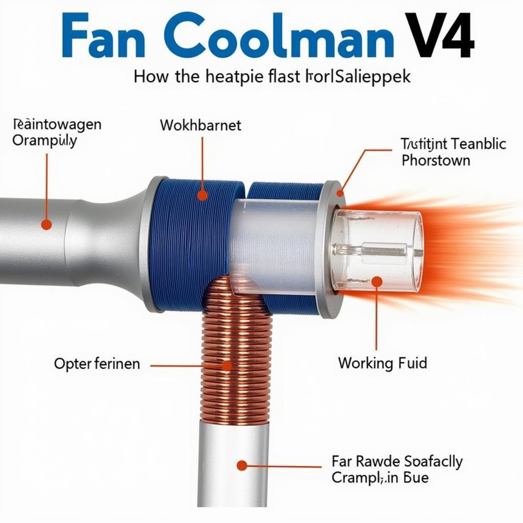 Fan Coolman V4 Heatpipe Internal Structure