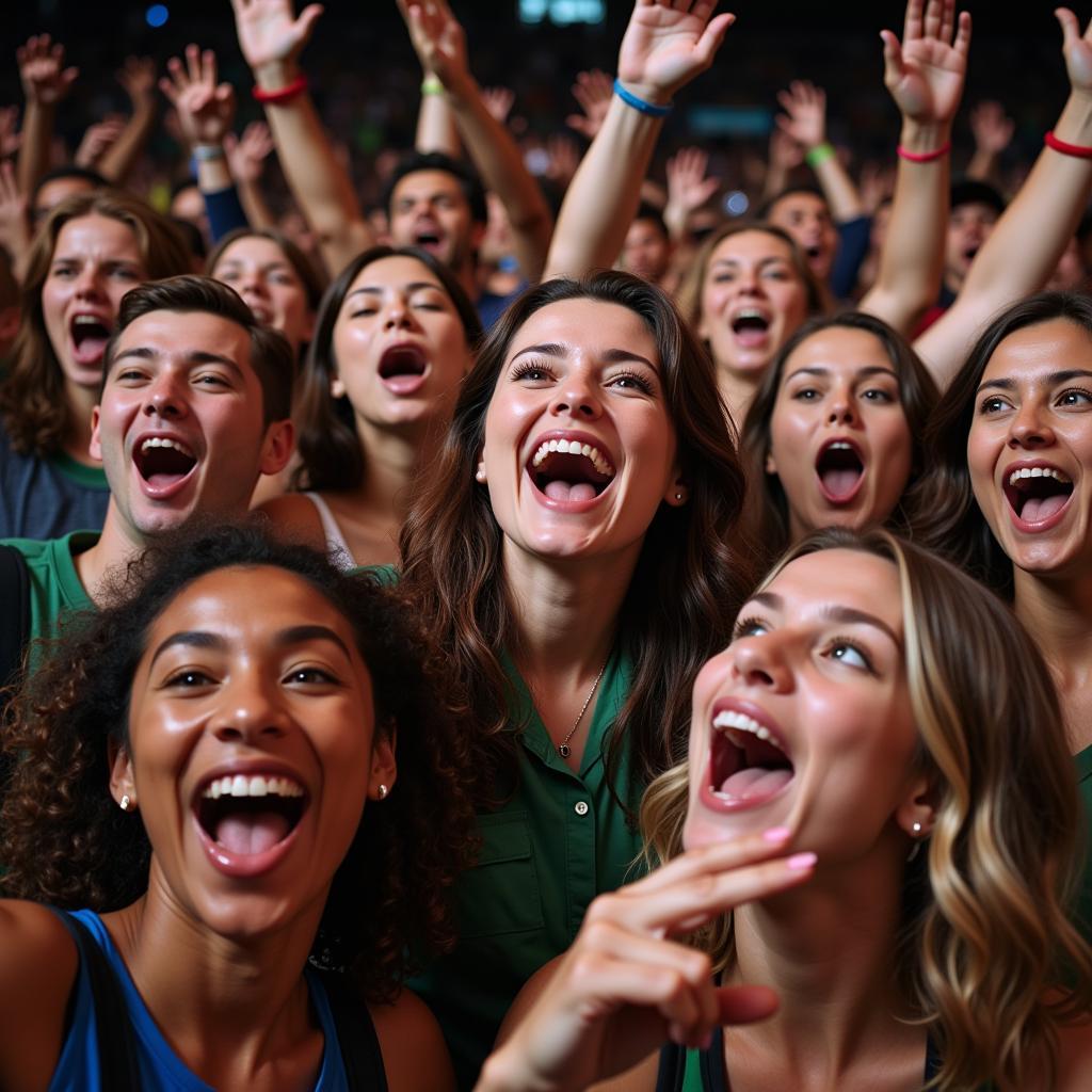 Fan Group Celebrating a Sports Victory