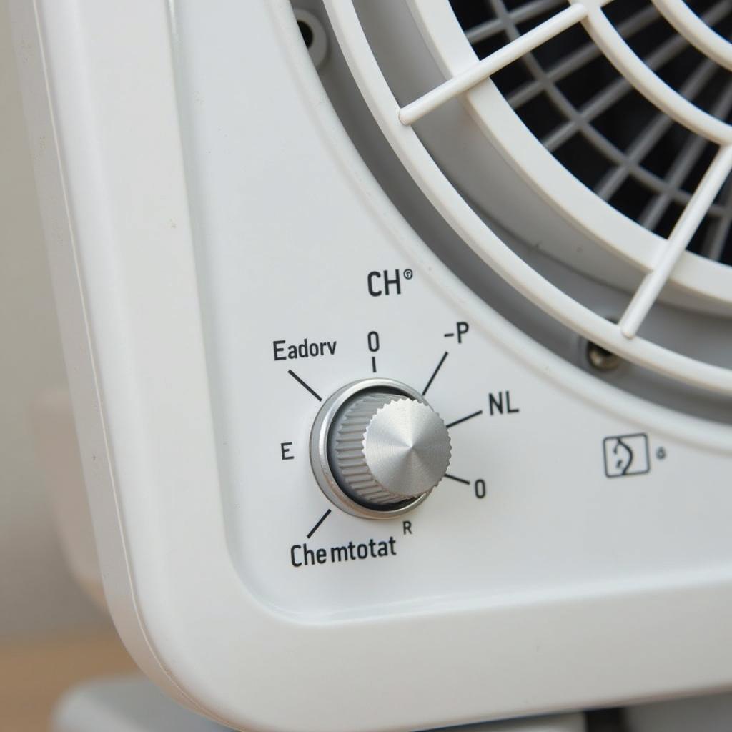 Fan heater with a thermostat control