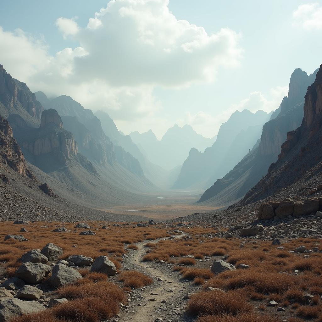 Desolate landscape where Fan Jinghui was captured