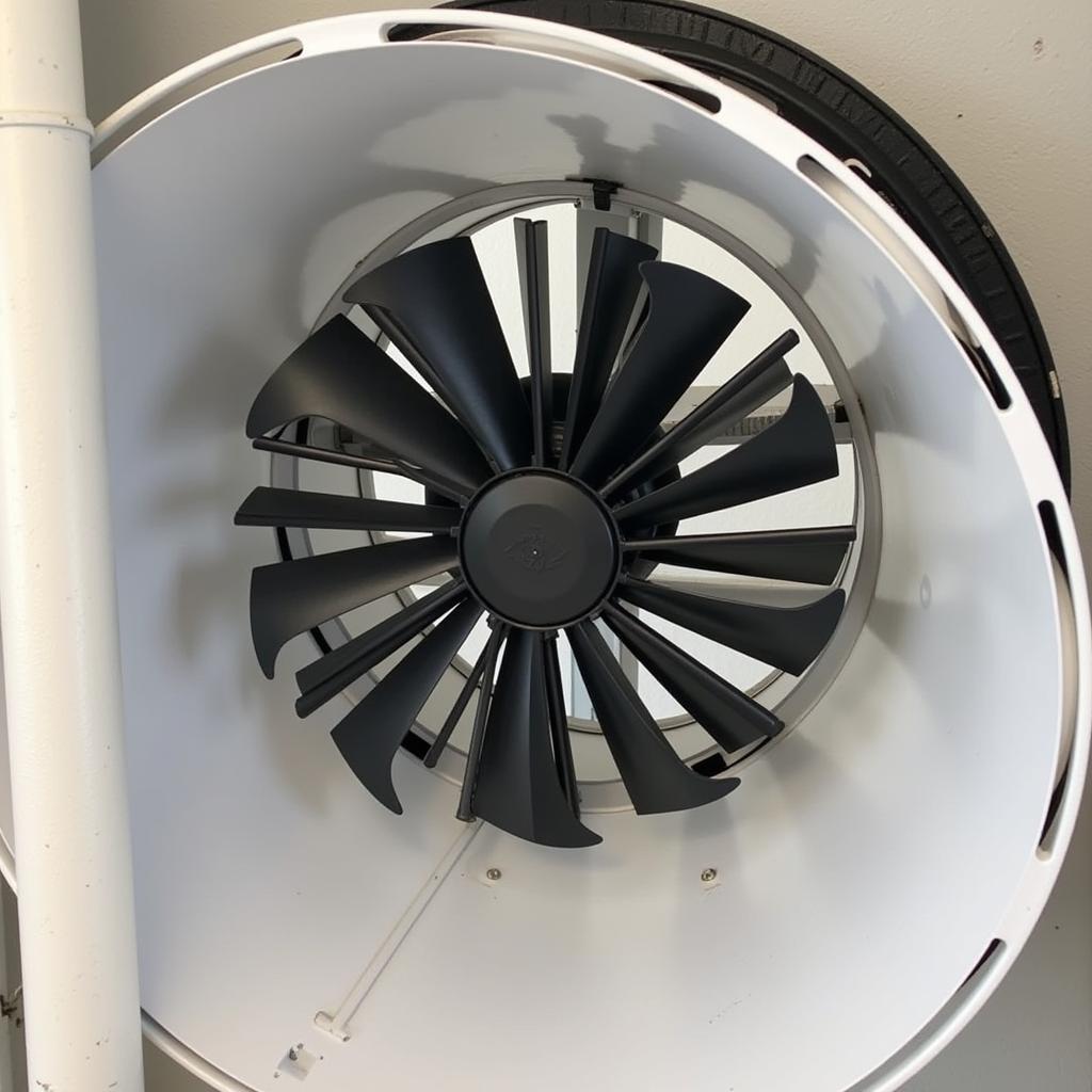 Fan Securely Mounted in Ductwork