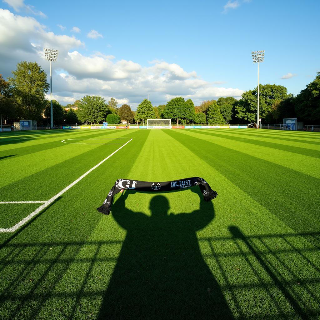 Fan Shadow on a Football Field