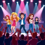 Fan Singer Cartoon Animation