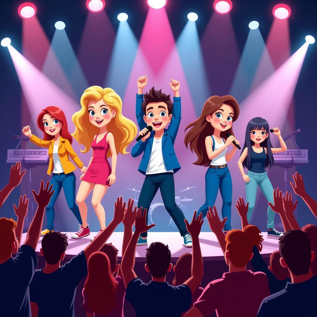 Fan Singer Cartoon Animation