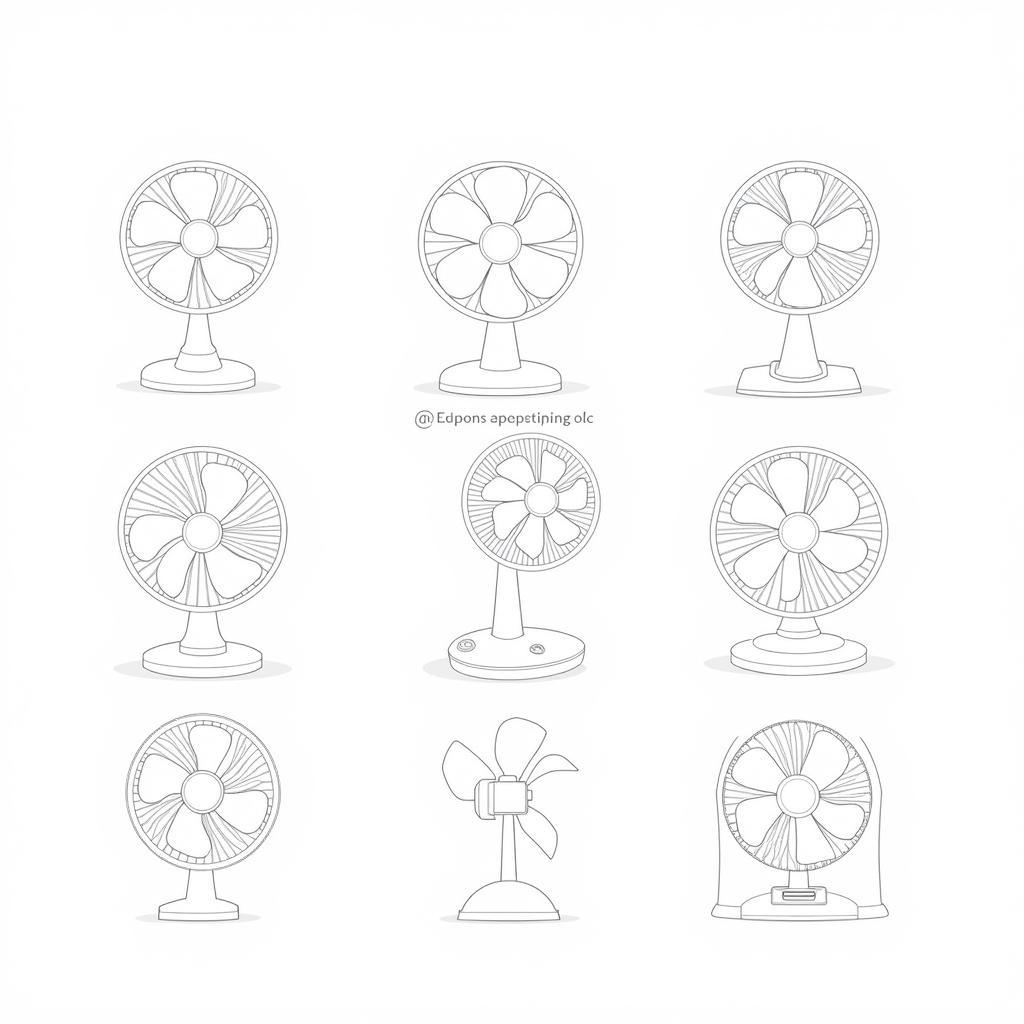 Electric Fan Tracing Coloring Page