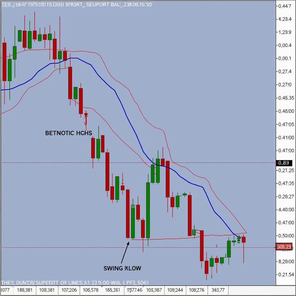 Fibonacci Fan Showing Support and Resistance