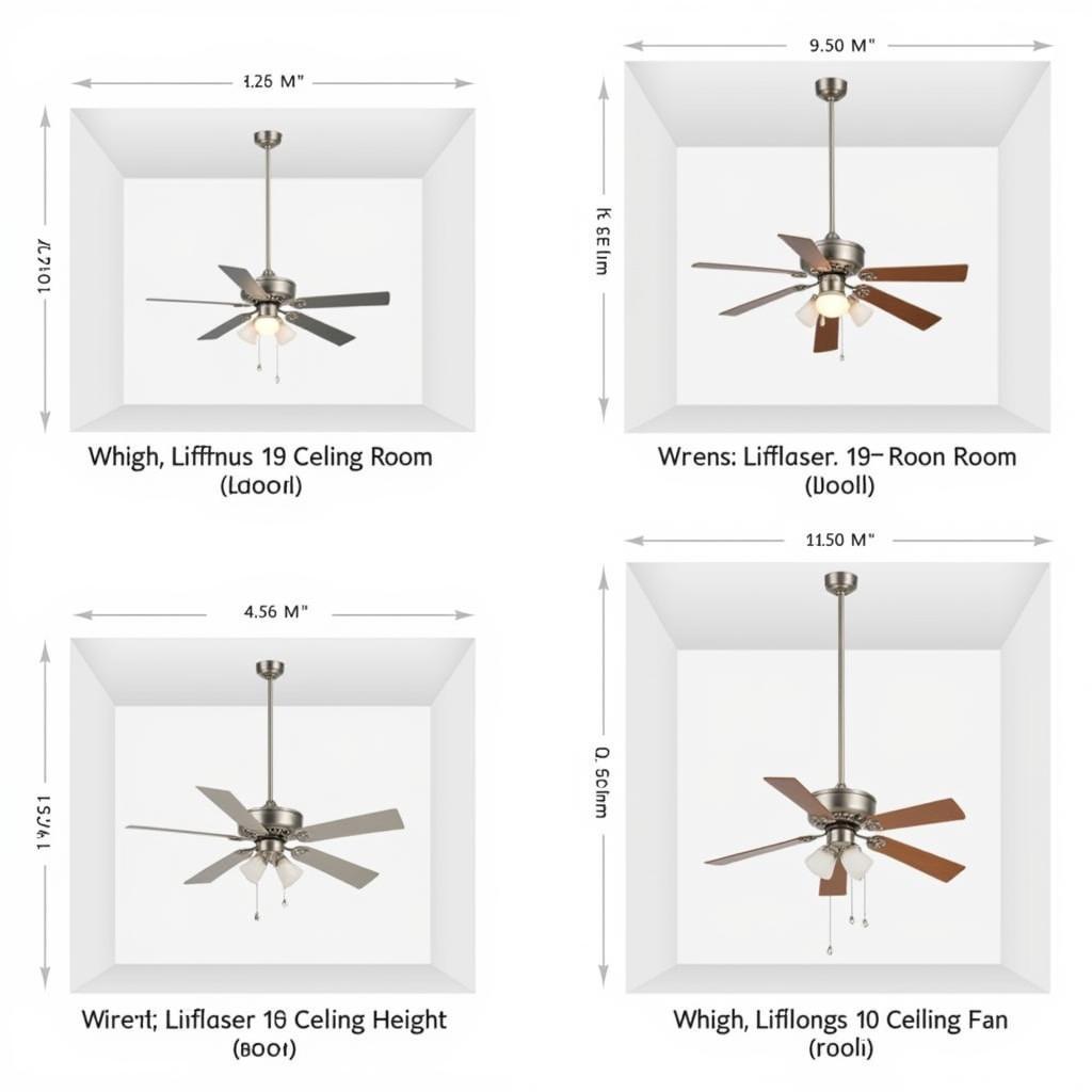 Choosing the Right Size Ceiling Fan with Five Lights