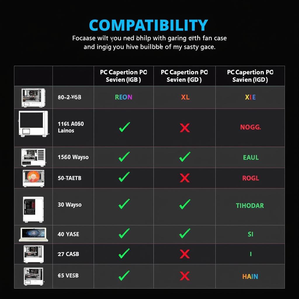 Freezemod Mega Digital RGB PC Case Compatibility Chart