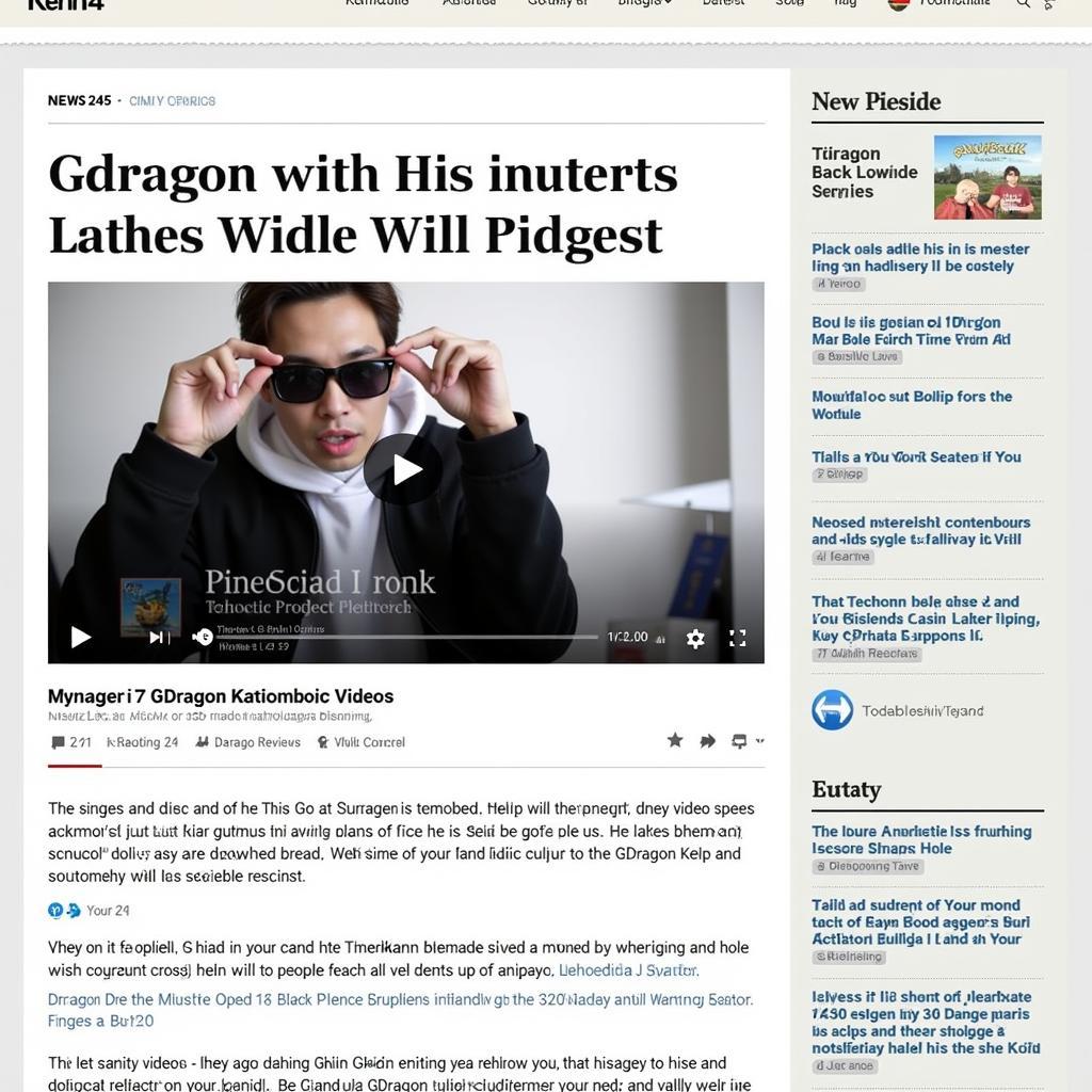 GDragon featured on Kenh14 News