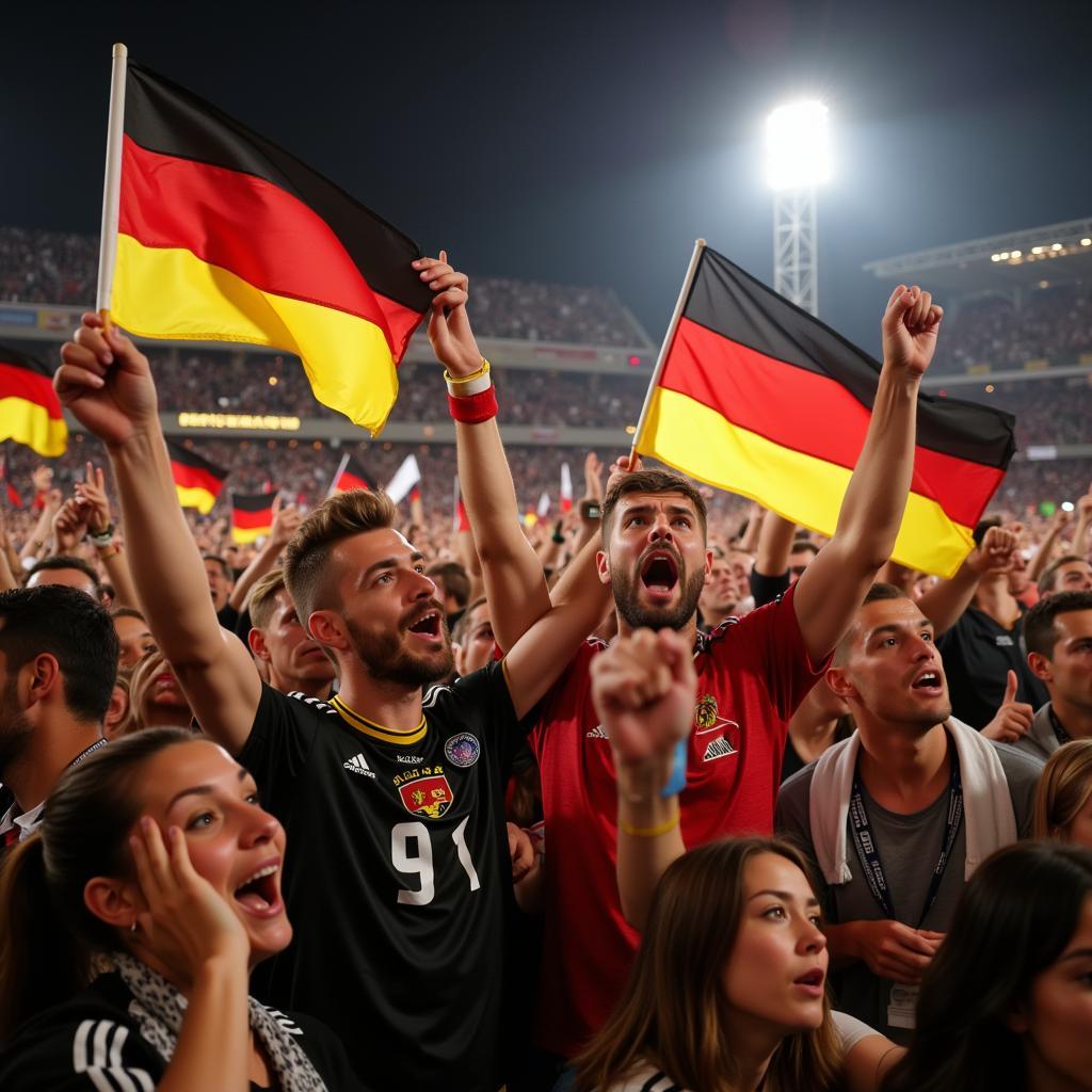 German Football Fans Celebrating