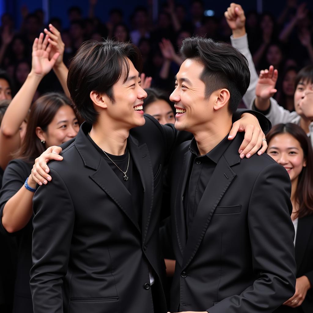 Gong Yoo and Lee Dong Wook Reunite at Fan Meeting