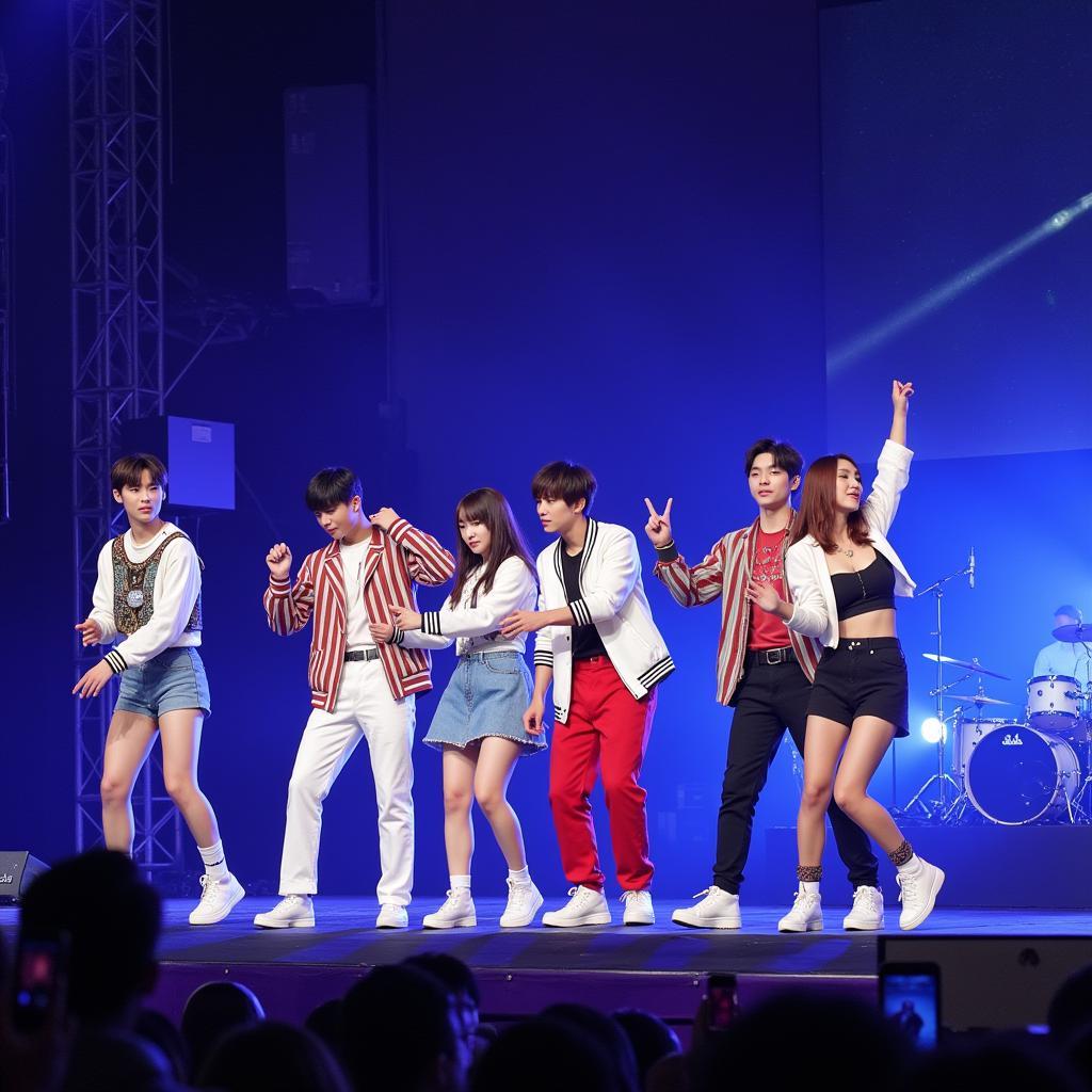 GOT7 performing at their 2nd fan meeting